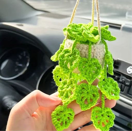 Crocheted Orchid Car Charm