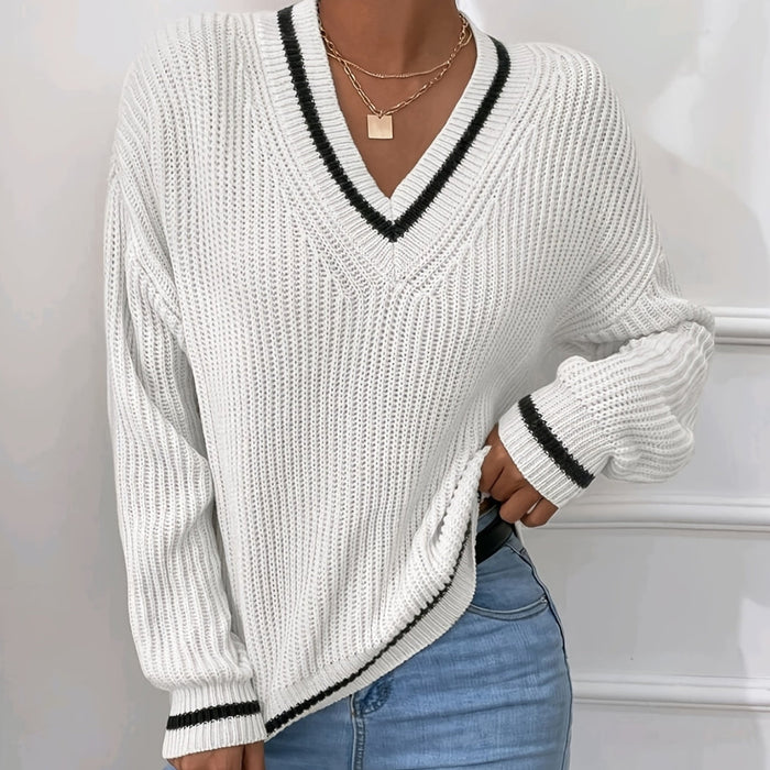 Autumn Breeze V-Neck Sweater