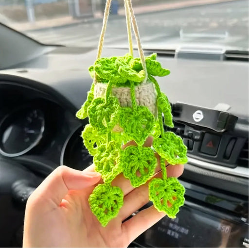 Crocheted Orchid Car Charm